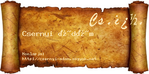 Csernyi Ádám névjegykártya